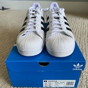 Adidas Superstar White and Black Sneakers